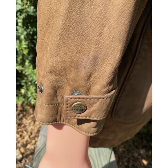 Timberland Water Resistant Leather Jacket Mens S Wool Lined Leather Jacket - Picture 7 of 11